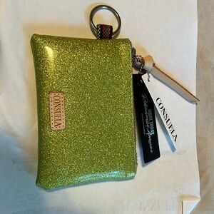 Consuela NWT coin purse. Lime green glitter